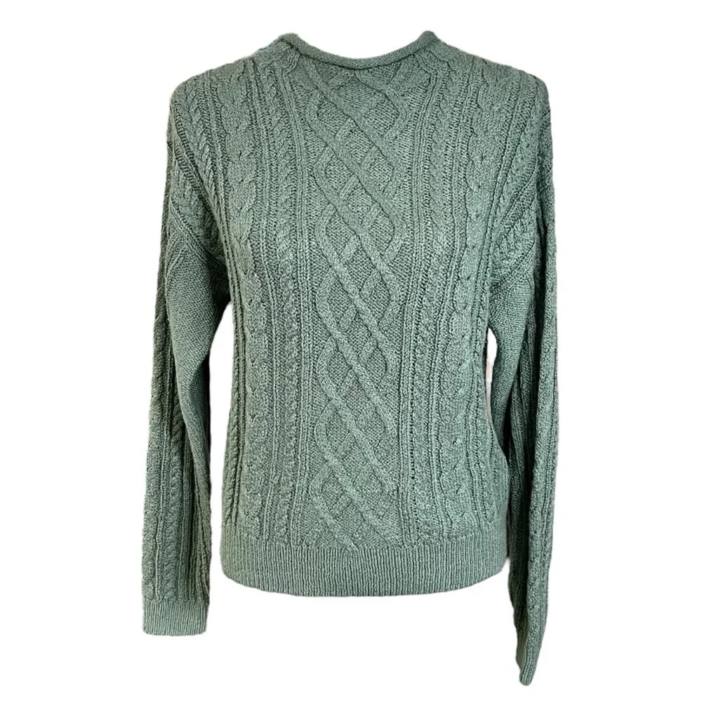 J. Crew Soft Cable Knit Sweater in Pale Spinach Green Size S NWT
